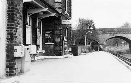 Platform view, Blake Hall station, Epping to Ongar railway line, Essex