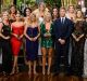 Last year's The Bachelor Richie Strahan with contestants, including Keira Maguire (in the front, second from left).