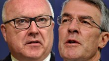 Portraits of George Brandis and Mark Dreyfus.