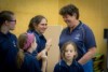 Four Girl Guides with their leader.