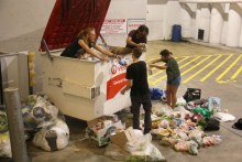 Dumpster divers use food to build community (ABC Radio Brisbane)