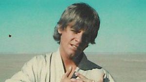 Mark Hamill as Luke Skywalker on the first day of filming Star Wars in 1976.