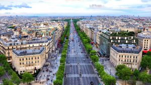 Champs Elysees from Arc de Triomphe, Paris, France istock