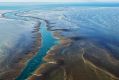 Aerial view of Montgomery Reef, Kimberley, Western Australia.