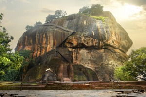 Mountain of Sigiriya in Sri Lanka.