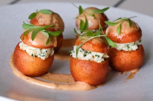 Crab doughnuts.