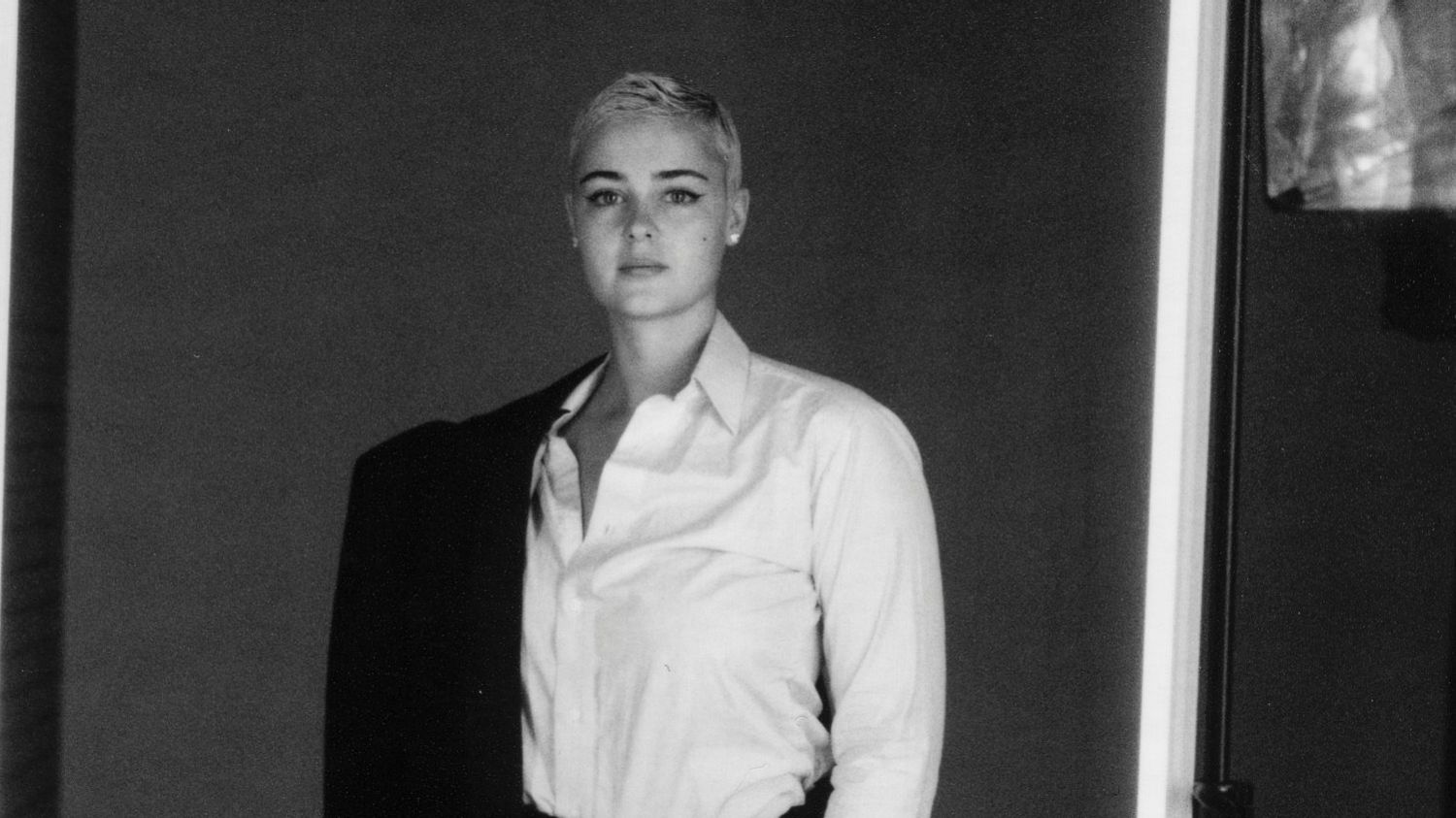 Stefania Ferrario - Model from series: Makers 2017. Original black and white Polaroid print. <cite>Photo: Rohan Thomson</cite>