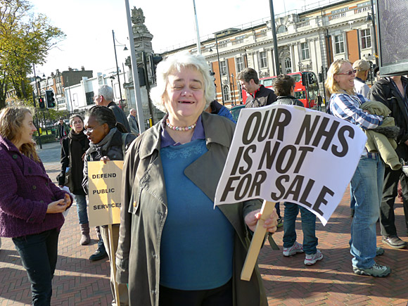 Brixton, Protest the Cuts rally and march, Windrush Square, Brixton, London, Saturday 30th October 2010