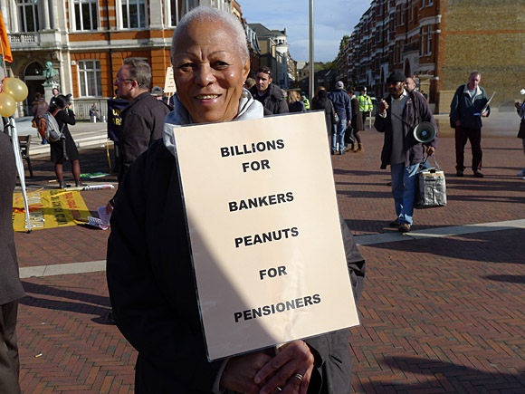 Brixton, Protest the Cuts rally and march, Windrush Square, Brixton, London, Saturday 30th October 2010