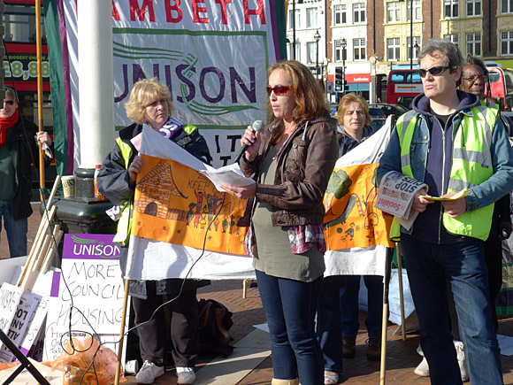 Brixton, Protest the Cuts rally and march, Windrush Square, Brixton, London, Saturday 30th October 2010