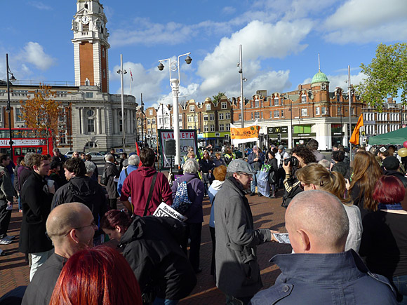 Brixton, Protest the Cuts rally and march, Windrush Square, Brixton, London, Saturday 30th October 2010