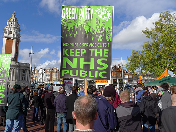 Brixton, Protest the Cuts rally and march, Windrush Square, Brixton, London, Saturday 30th October 2010