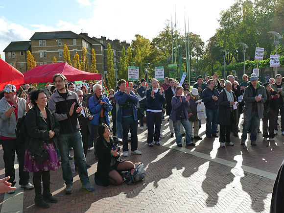 Brixton, Protest the Cuts rally and march, Windrush Square, Brixton, London, Saturday 30th October 2010