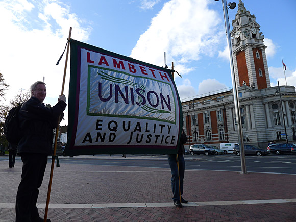 Brixton, Protest the Cuts rally and march, Windrush Square, Brixton, London, Saturday 30th October 2010