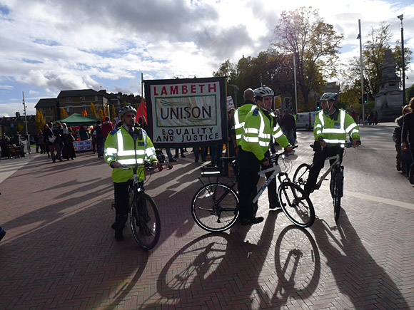 Brixton, Protest the Cuts rally and march, Windrush Square, Brixton, London, Saturday 30th October 2010