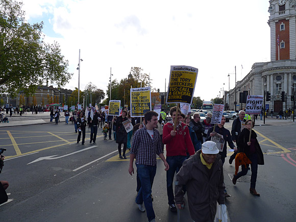 Brixton, Protest the Cuts rally and march, Windrush Square, Brixton, London, Saturday 30th October 2010