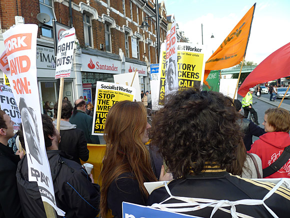 Brixton, Protest the Cuts rally and march, Windrush Square, Brixton, London, Saturday 30th October 2010