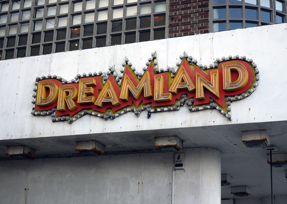 Dreamland, Margate, photos of the world's first amusement park of historic rides and surrounding cinema and shops, November, 2009