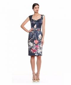 Aprille Floral Silk Dress 