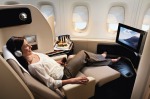 ON BOARD THE QANTAS A380: First class on board the Qantas 380.