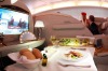 Dinner is served in first class.