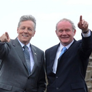 Former First Minister Peter Robinson and former deputy First Minister Martin McGuinness kept the best of personal relationships, the former DUP leader said. Photo: Colm Lenaghan/ Pacemaker