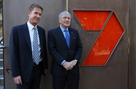 Chairman Kerry Stokes (right) who assured shareholders in February that the network's governance was up to scratch, with ...
