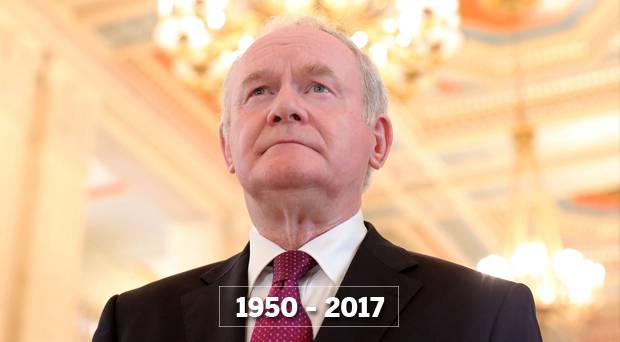 Sinn Fein's Martin McGuinness died in Derry surrounded by his family