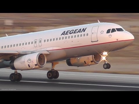 Aegean A320-232 Smooth Evening Takeoff from Larnaca-Peaceful Plane Spotting!