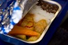 Cooped-up: You're flying to get somewhere, which is why some airlines serve meals almost grudgingly.