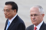 Prime Minister Malcolm Turnbull with Chinese Premier Li Keqiang in Beijing in April 2016.
