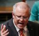 Prime Minister Malcolm Turnbull and Treasurer Scott Morrison during Question Time at Parliament House in Canberra on ...