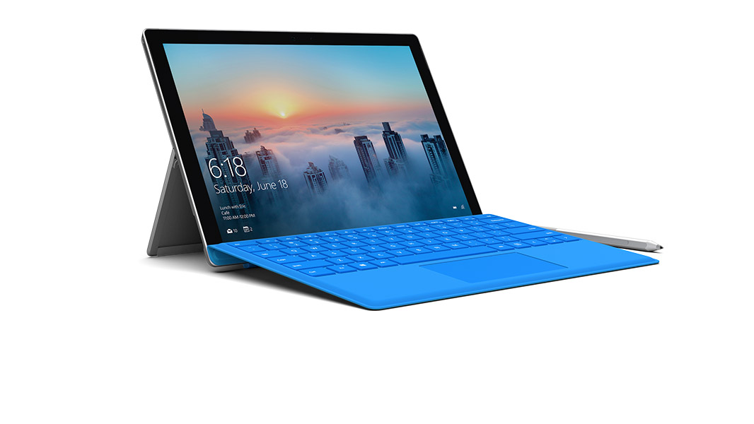 Surface Pro 4 with Blue typecover