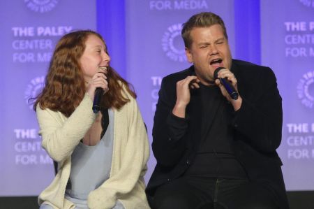 HOLLYWOOD, CA - MARCH 22: Host and Executive Producer James Corden and audience at PaleyFest LA 2017: An Evening of Laughs with James Corden