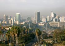 A general view shows the cityscape of Ethiopia's capital Addis Ababa