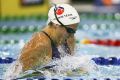 Jade Edmistone in action during the 50-metre breaststroke at the Australian Short Course Championships in Melbourne, 2005.