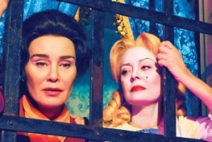 Bad girls: Jessica Lange (left) plays Joan Crawford to Susan Sarandon's Bette Davis in the delicious mini-series Feud.