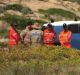 The jury visited sand dunes in Salt Creek, where the man carried out the attack.