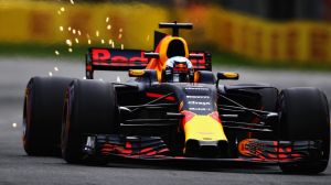 MELBOURNE, AUSTRALIA - MARCH 24: Daniel Ricciardo of Australia driving the (3) Red Bull Racing Red Bull-TAG Heuer RB13 ...