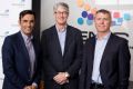 Carnegie Wave Energy managing director Michael Ottaviano, Carnegie director and shareholder Michael Fitzpatrick and ...