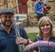 Bungendore locals are gathering items for the victims of the Carwoola fires this summer. From left, Mike and Chloe ...