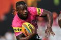 Cleared to play: James Segeyaro's exile will shortly be over after Leeds and the Sharks agreed to terms to bring the ...