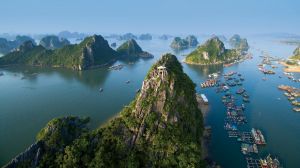 Halong Bay in Vietnam.