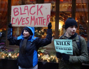 Rally outside of the Manhattan Institute on December 10, 2014. Source: hollow sidewalks License: https://creativecommons.org/licenses/by/2.0/