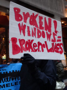 Poster from rally at the Manhattan Institute on December 10, 2014. Source: hollow sidewalks License: https://creativecommons.org/licenses/by/2.0/