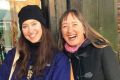 Patricia "Trish" Neis-Beer, right, in Notting Hill with her daughter in early March.