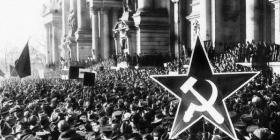 Communist rally during the 1918 German revolution.