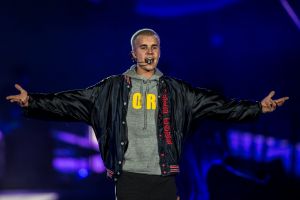 Justin Bieber in concert at ANZ Stadium on Wednesday night.