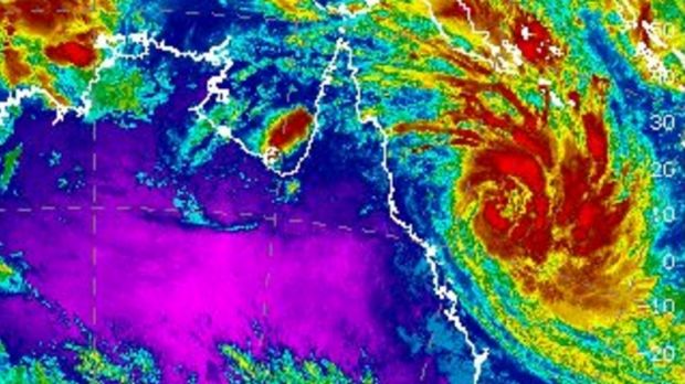 As of 5pm on Saturday, Tropical Cyclone Debbie was an estimated 640 kilometres east of Cairns and 560 kilometres ...