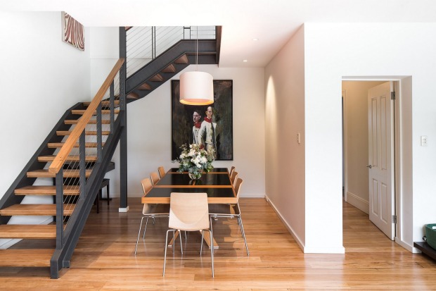 Going up: Interior of the 65 View Street house. 